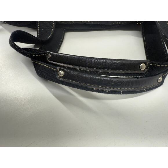 Fossil Key-Per Quilted Nylon Tote Shoulder Bag Black Green Travel Overnight main image 7